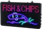 LED Light Up Fish & Chips Sign LD018