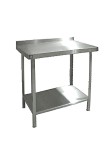 Parry Stainless Steel Wall Table With One Undershelf 600mm Depth