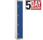 4 Door Steel Locker (1800 x 300 x 300mm) Express Delivery