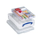 Really Useful Boxes 4 Litre With 2 x Insert Trays (395 x 255 x 88mm)