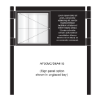 2 bay, single-sided, 6 x A4, A-Multi Contemporary, aluminium noticeboard, 1 bay glazed