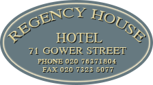 Regency House Hotel London, Gower Street