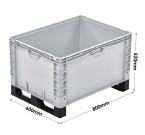 Basicline Plus (800 x 600 x 520mm) Euro Container With Runners