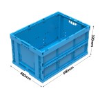 WALTHER Folding Container in Blue (600 x 400 x 320mm)