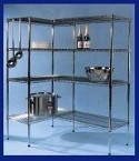 Eclipse 4 Tier 1820mm High Chrome Racking With Wire Shelving