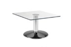 Frovi Wedge Chrome&#123;Glass&#125; Square/Rectangular Coffee Table