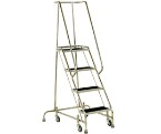 Stainless steel mobile steps - 4 Steps