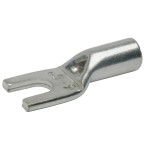 Tubular cable lug with inspection hole, fork-type, 2.5 mm², M6, Cu tinned