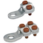 Cable lug, punched, 16 - 25 mm², M8, 2 bolts, tinned
