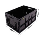 WALTHER Conductive Folding Container with ESD Logo in Black (600 x 400 x 320mm)