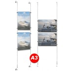 A3 Cable Display Poster Holder Kits