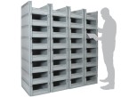 Basicline Euro Container Pick Wall (600 x 400 x 220mm DxWxH Bins) Short Side Pick Opening