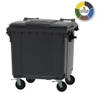 1100 Litre Wheeled Bin With 4 Wheels And Flat Top