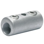 Screw connector, 35-150 mm² rm(v)/re/se, M18x1.5, without shear head, bright finish