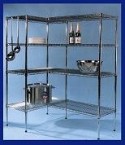 Eclipse 4 Tier 1625mm High Chrome Racking With Wire Shelving