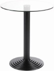 Lemon Pyramid Round Dining Table With Glass Top