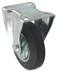 100mm Fixed Castor Rubber Tyre Whl - 125kg