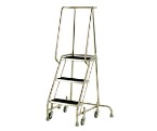 Stainless steel mobile steps - 3 Steps
