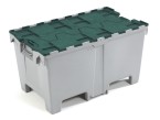 Large Attached Lid Container with Pallet Feet (1010 x 575 x 530mm) 190 Litre