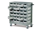 Small Parts Box Cabinet Trolley complete with 30 drawers and 60 dividers (300Kg)