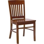 Wooden Side Chair Walnut Finish