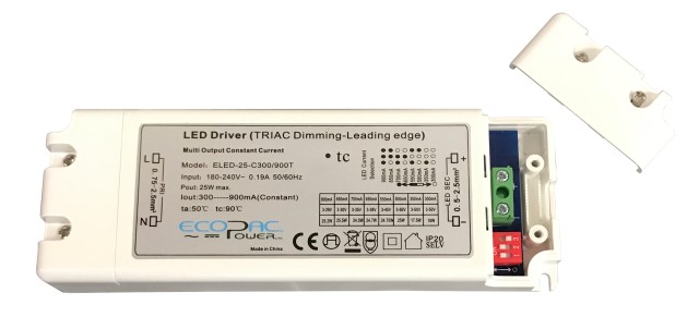 ELED-CT series a range of 15 watt, 25 watt and 50 watt Constant Current Triac Mains Dimmable LED Drivers are now available from Ecopac Power.