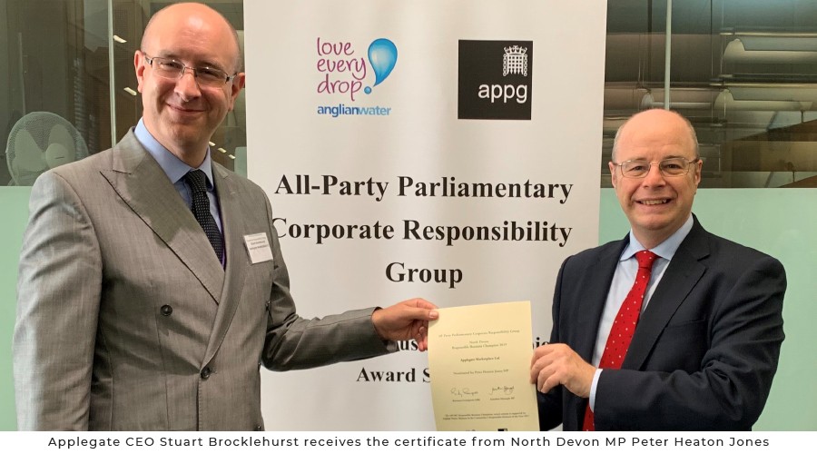 Parliamentary recognition for Applegate’s corporate responsibility