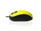 Accuratus Image - USB Full Size Glossy Finish Computer Mouse - Yellow