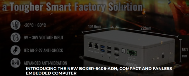 INTRODUCING THE NEW BOXER-6406-ADN, COMPACT AND FANLESS EMBEDDED COMPUTER