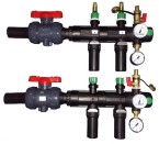 Geothermal Manifolds - 32mm - c/w flowmeters isolation valves variable flow control etc