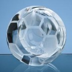 8cm Optical Crystal Football Paperweight