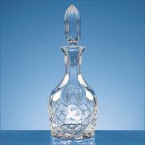 0.75ltr Lead Crystal Round Wine Decanter