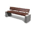 s83 Granite&#44; Steel and Timber Seat