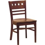 Wooden Side Chair Walnut Finish