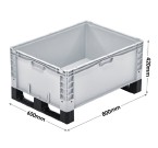 Basicline Plus (800 x 600 x 420mm) Euro Container With Runners