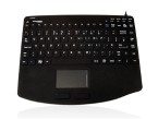 Accuratus AccuMed 540 V2 - USB Mini Sealed IP67 Antibacterial Clinical / Medical Keyboard with Large Touchpad - Black