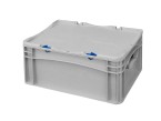 Basicline Euro Container Cases (400 x 300 x 185mm) with Hand Holes