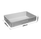 24 Litre Plastic Euro Stacking Container Tray with Hand Grips