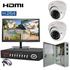 Ademco DVR and 2 Cameras with LCD Monitor