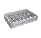 Glassware Stacking Crate (600 x 400 x 120mm) with 24 (89 x 85mm) Cells - Ventilated Sides and Base