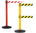 Single Or Twin Safety Belt Barrier - 3.4m Length - Chevron Belt