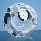 8cm Optical Crystal Football with Clock
