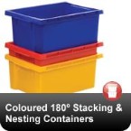Coloured 180&#186; Stacking & Nesting Containers