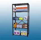 Heavy Duty 5 Tier Bolted Shelving Black Powder Coated