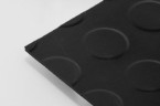 Black Button Stud Rubber Matting 1.2 m x 10 m x 3 mm