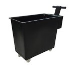 Black Recycled Wheeled Plastic Container Truck (200 Litres) with Plastic Handle