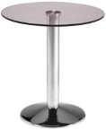 Frovi Wedge Chrome&#123;Glass&#125; Round Dining Table