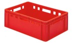 Plastic Meat Crate (600 x 400 x 200mm) Red Stacking Container