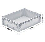 Basicline Plus (800 x 600 x 220mm) Euro Container with Hand Grips