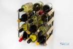 Classic 12 bottle pine wood and galvanised metal wine rack self assembley